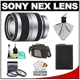 Sony Alpha NEX E-Mount E 18-200mm f/3.5-6.3 OSS Zoom Lens with NP-FW50 Battery + Case + 3 UV/FLD/CPL Filters + Accessory Kit for NEX-3, NEX-C3, NEX-5, NEX-5N & NEX-7 Digital Cameras