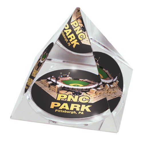 MLB Pittsburgh Pirates PNC Park Crystal Pyramid Paperweight
