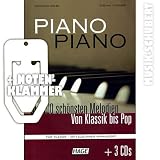 Produkt-Bild: Piano Piano (+3 CDs) mit praktischer Notenklammer - Die 100 sch&ouml;nsten Melodien von Klassik bis Pop f&uuml;r Klavier mittelschwer arrangiert (Taschenbuch) von Stefan Thurner und Gerhard K&ouml;lbl (Noten/Sheetmusic)