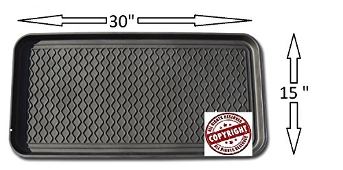 All-Purpose Tray By Dave Electronics, for Boots, Shoes, Paint, Pets, Garden, Kitchen, Pantry, Car, Entryway, Garage, Mudroom. Indoor-outdoor Storage and Floor Protection, Use As Cat Litter Mat or Dog Feeding Mat - 30x15x1.2 Inches