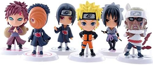 6PCS Anime Naruto Action Figure Juguetes Doll High Quality Sasuke Gaara Shikamaru Kakashi Sakura Collection Model Kids Toys 7CM