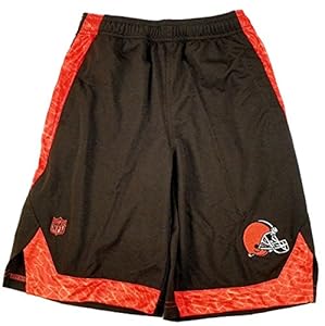 Cleveland Browns Boy's 8-18 Shorts NFL Resilient Unbreakable Poly Tek (Small 8)