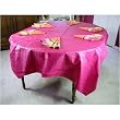 Carmagnole Tone on Tone Coated Pink French Tablecloth 65 by 100 inches with 6 napkins