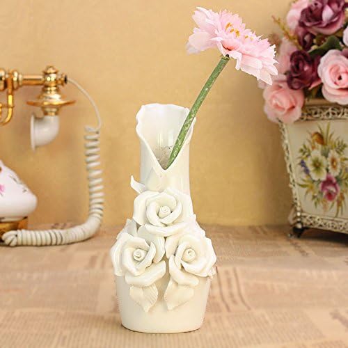 Decorative Vases Vases Ceramic Creative China Porcelain Ceramic Glazed Flower Vase Table Top Home Room Decor Vases and Flowers Shape Random 4.5cm X 4.5cm X 14.5cm 1 Pcs (Plants not included)
