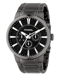 Fossil Men's FS4358 Black Stainless Steel Bracelet Black Analog Dial Chronograph Watch
