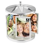 CUPECOY DESIGN Swivel Metal Carousel, Holds Eight 4 by 6 Photos
