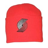 Adult NBA Portland Trail Blazers Warm Ski & Skate Roll Up Beanie / Winter Hat - One Size Fits All - Red