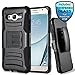 Galaxy On5 Case, ATUS - Advance Dual Layer Kick Stand Swivel Belt Clip Holster Case with [Tempered Glass] Screen Protector (Black)