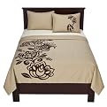 Home Floral Panel Duvet Set - Taupe