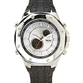 Men's Mossimo® Bezel Oct Strap Watch - Silver/Black