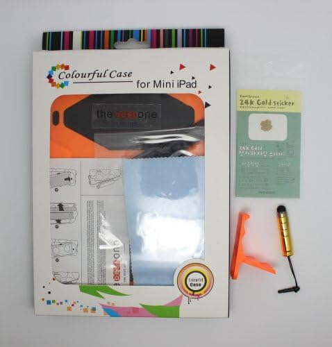 TheBestOne Series Ipad Mini Case(Previous Generation)3d Dual Protect Cover(newest Non Toxic Silicone Pc-multiple Color Options)extreme-duty Military Skin with Stand Rainproof Shockproof Dustproof Case for Ipad Mini Tablet Laptop+ (Free Capacitive Pen &amp; Mini Bracket &amp; Radiation Stickers)-orange