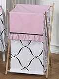 Baby/Kids Clothes Laundry Hamper for Pink, Black and White Princess Bedding