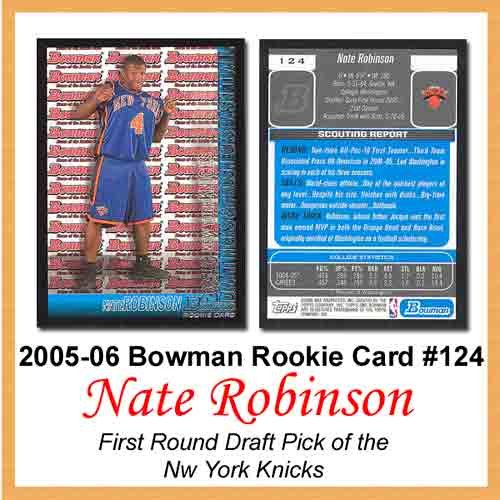Bowman 2005-2006 New York Knicks Nate Robinson Rookie Card