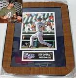 Ben Zobrist Hand Signed Tampa Bay Rays 8 x 10 Photo - Custom Framed - Framed MLB Photos, Plaques, and Collages