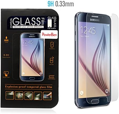 S6 Screen Protector, PowerBen® Premium Tempered Glass Screen Protector Film for Samsung Galaxy S6 Maximum Screen Protection from Bumps,Drops,Scrapes and Marks