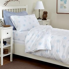 Pike Street Printed Flannel Duvet Cover Snowflake Design
