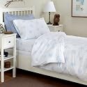 Pike Street 135-Gram Printed Flannel Full/Queen Duvet, Snowflake