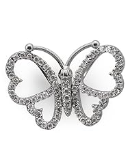 Butterfly Pendant with Diamonds in 14K White Gold