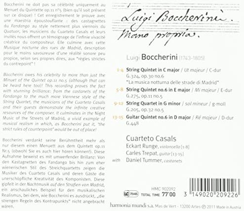 Boccherini: La Musica Notturna delle Strade di Madrid