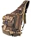 Military Inspired Backpack Canvas Sling Bag Daypack Brown