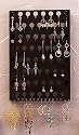 Angelynn's Earring Angel (Metal) Hanging Wall Mount Pierced Earring Organizer ~ Earring Holder Tree Stand ~ Earring Caddy Rack ~ Jewelry Booth Display Stands ~ Jewellery Organizer ~ Jewelery Storage Rack ~ Earing Holder ~ Ear Ring Display ~ Slim Fit Cabinet Earring Caddy (EAS-BLK)
