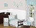 Fitted Crib Sheet for Turquoise Blue and Gray Earth and Sky Baby/Toddler Bedding - Nature Print