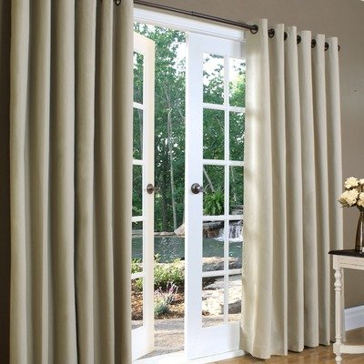 Weathermate Solid Insulated Color Grommet Top Curtain Pairs in Khaki Size: 63 H x 80 W