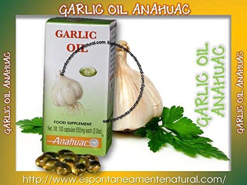 Aceite De Ajo Anahuac Garlic Oil Auxiliary Immune System, Cholesterol Cleansing the Blood Weight Loss Cardiovascular System and Antioxidant