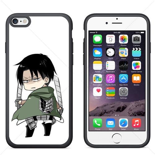 New for Attack on Titan Manga Anime Comic Levi iPhone 6 4.7" TPU Case Cover (Black)