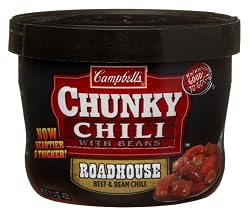 Campbell Chunky Roadhouse Beef and Bean Chili, 15.25-Ounce Microwavable Containers (Pack of 8)