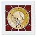 3dRose Stately Queen Bee with Royal Crown Over Yellow Honeycomb - Quilt Square, 10 by 10-Inch (qs_219442_1)