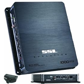 Sound Storm Laboratories EV2.1000 1000 Watt 2-Channel MOSFET High Low X-Over Remote Subwoofer Level... by Sound Storm