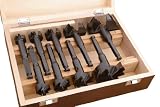 Woodstock D4100 1-Inch to 3-Inch Forstner Bit Set, 9-Piece