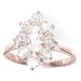 9ct Rose Gold Ladies Marquise Aquamarine Cluster Ring- Finger Sizes L to Z Available