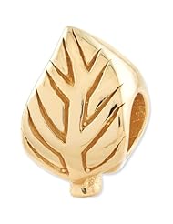 Reflection Beads Silver Gold Plated Broadleaf Flower Bead