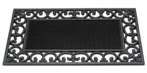 GARDMAN OUTDOOR TOUGH RUBBER DOOR MAT CAST IRON STYLE