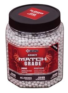 Crosman AirSoft 5,000 ct. Bottle White Heavy AirSoft BBs (.20 grams)