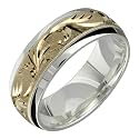 Florenza - Stunning Two Tone Comfort Fit Wedding Band for Him & Her! Custom Made! Choose your Size.
