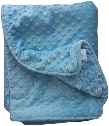 Blue Dots Lux Minky Baby Throw Blanket