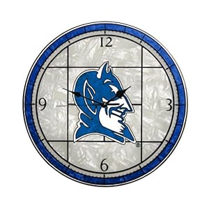 Memory Company Duke Blue Devils 12in Art Glass Clock