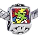Pugster&reg; Pandora Style Bead Word Autism Photo Flower European Charm Beads Fits Pandora Bracelet