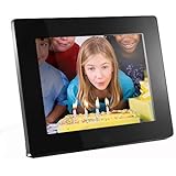 Aluratek ADMPF108F 8-inch Hi-Res Digital Photo Frame With 512MB Built in Memory (Black)
