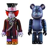 Medicom Alice In Wonderland: Mad Hatter Kubrick and Cheshire Cat Bearbrick Set