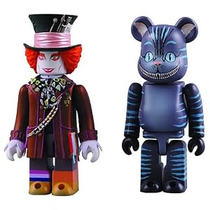 Medicom Alice In Wonderland: Mad Hatter Kubrick and Cheshire Cat Bearbrick Set by