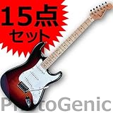 エレキギター 初心者 入門 15点セット ストラトタイプ Photogenic フォトジェニック ST-180M SB サンバースト
