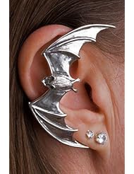 Sterling Silver Big Bat Ear Wrap Cuff Goth Vampire Right ear Earring