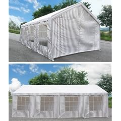 Hergestellt f�r DEMA Partyzelt 4x8m braun gestreift