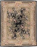 IMAGE OF Due Process Aubusson Marseilles Black 10' Round Area Rug