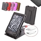 DURAGADGET Housse Etui Noir en Cuir V�ritable pour Kindle 4: liseuse sans fil, Wi-Fi int�gr�, �cran 6 pouces (15cm), affichage encre �lectronique E-Ink (derni�re / nouvelle g�n�ration, septembre 2011) + Chargeur Secteur Bonuspar Duragadget