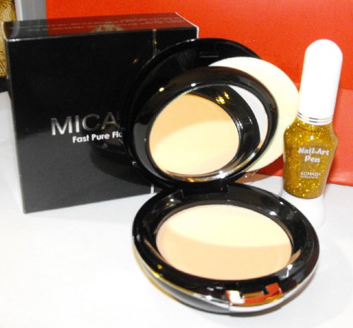 Micabella Mineral Makeup Pressedcompact Foundation #Mf5 Cappuccino+Travel Size Loose Foundation 2.5 Gram